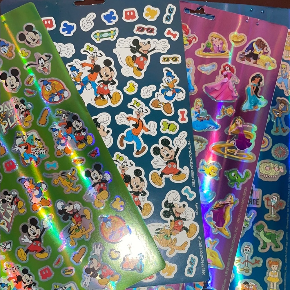 Disney Sticker Sheets - Assorted Colors and Designs